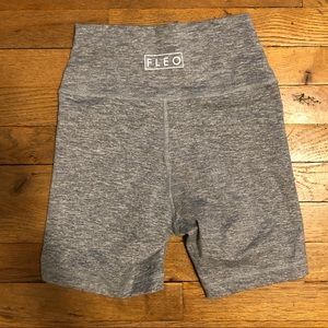 FLEO Heather Silver Biker Shorts XS